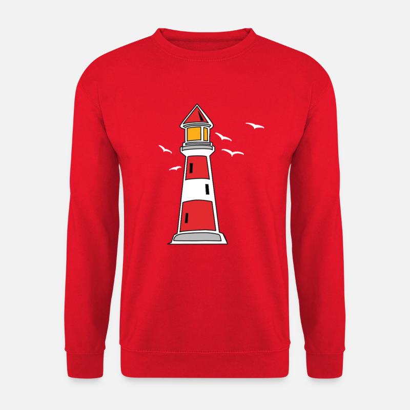 Leuchtturm See Küste maritim - Unisex Pullover - Rot
