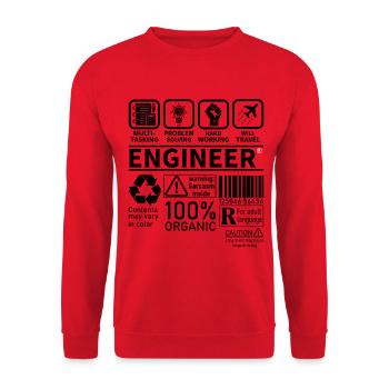 engineer multi tasking problem solving working - Unisex Pullover - Rot - Vorne - Alina (178cm) & Michal (187cm)