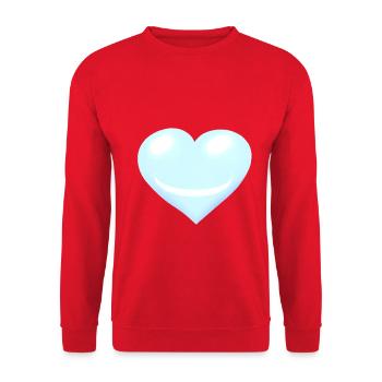 Coeur Coeurs Emotion Visage - Sweat-shirt Unisexe - rouge - Devant - Alina (178cm) & Michal (187cm)