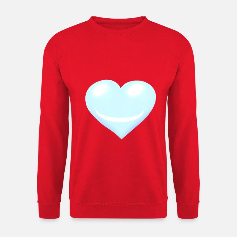 Heart Hearts Emotion Face - Unisex Sweatshirt - red