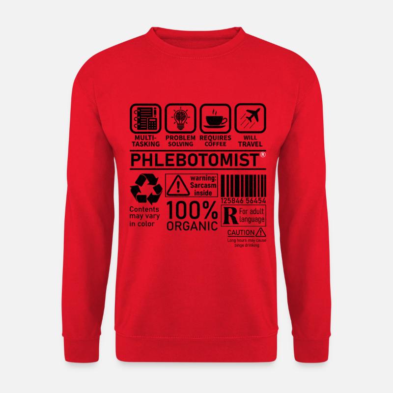 Phlébotomiste multitâche résolution de problèmes - Sweat-shirt Unisexe - rouge