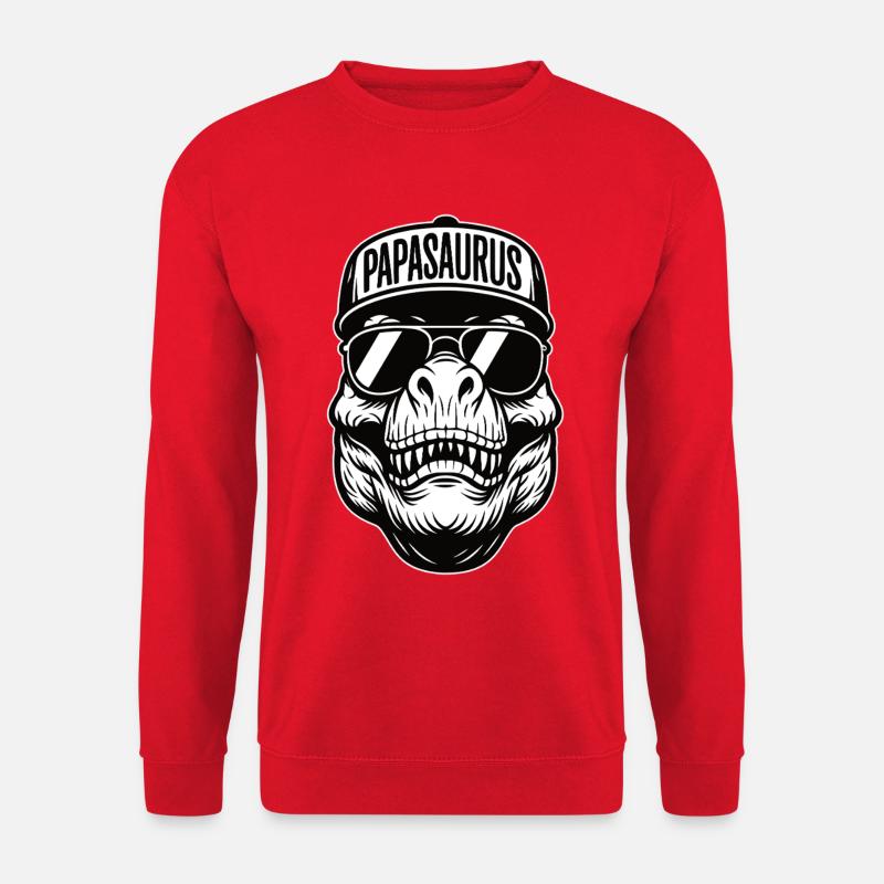 Papasaurus Skull - Unisex Pullover - Rot