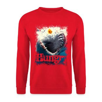 Hungriger Moment - Unisex Pullover - Rot - Vorne - Alina (178cm) & Michal (187cm)