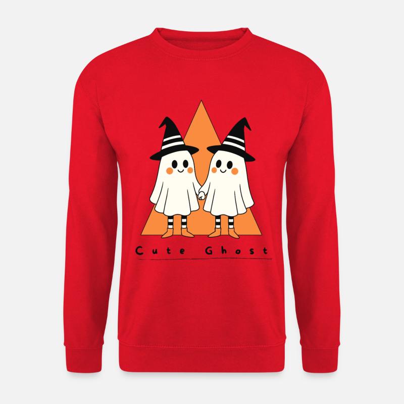 Süße Geister mit Hexenhut Duo - Unisex Pullover - Rot