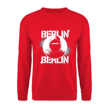 Berlin Street Art Graffiti Design - Unisex Sweatshirt - red - Front - Alina (178cm) & Michal (187cm)
