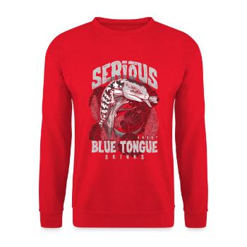 Serious About Blue Tongue Skinks Reptile Keeper - Unisex Sweatshirt - red - Front - Alina (178cm) & Michal (187cm)