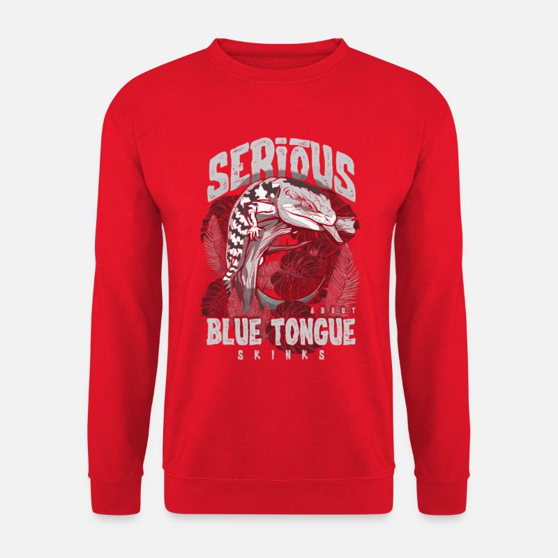 Ernsthaft über Blauzungenskinke Reptilienhalter - Unisex Pullover - Rot