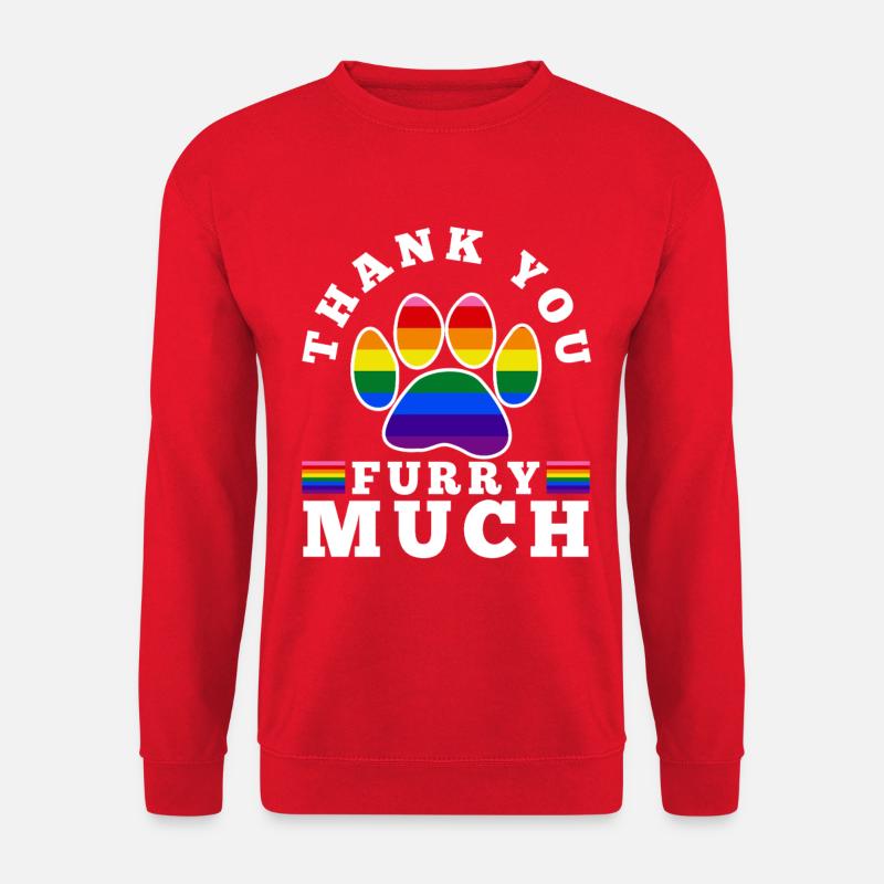 Thank you furry much - Unisex Pullover - Rot