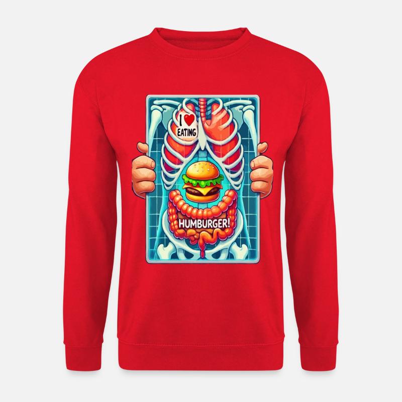 Ich liebe Hamburger - Unisex Pullover - Rot