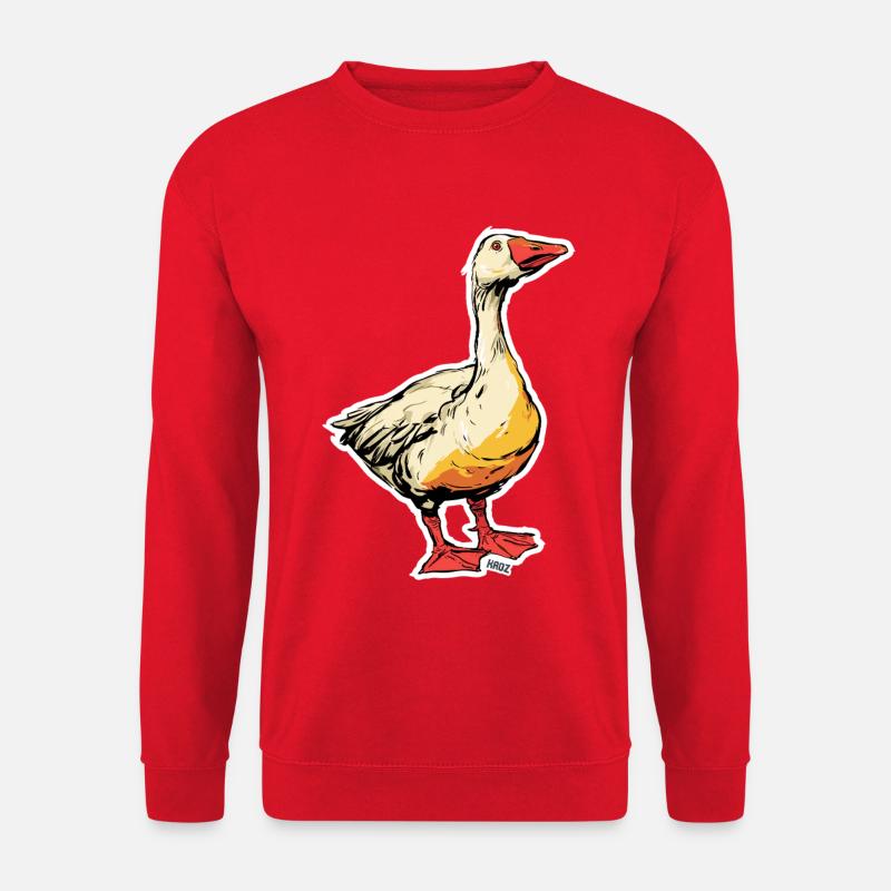 Comic Goose with Beak - Unisex Sweatshirt - red