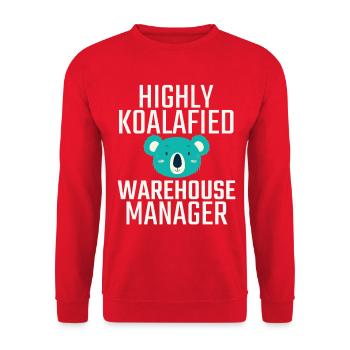 Warehouse Manager Koalafied - Unisex Pullover - Rot - Vorne - Alina (178cm) & Michal (187cm)