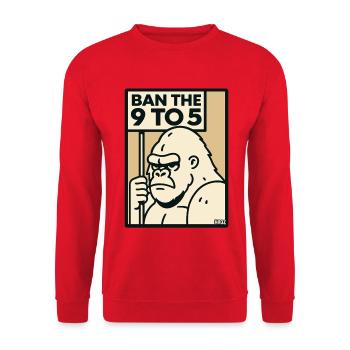 Gorilla against 9 to 5 office and work - Unisex Sweatshirt - red - Front - Alina (178cm) & Michal (187cm)