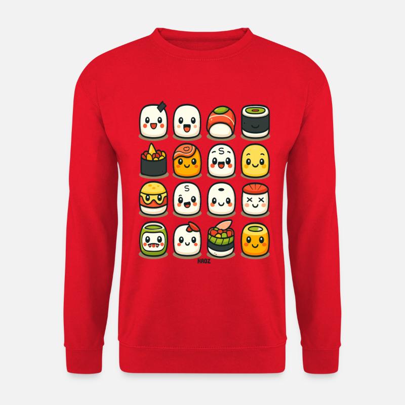 Kawaii Sushi Figuren - Unisex Pullover - Rot