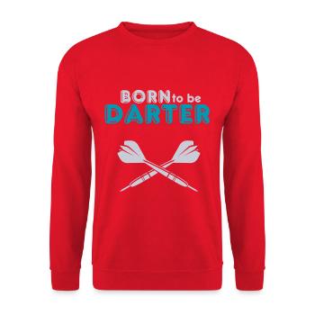Né pour être Darter Shirt - Sweat-shirt Unisexe - rouge - Devant - Alina (178cm) & Michal (187cm)