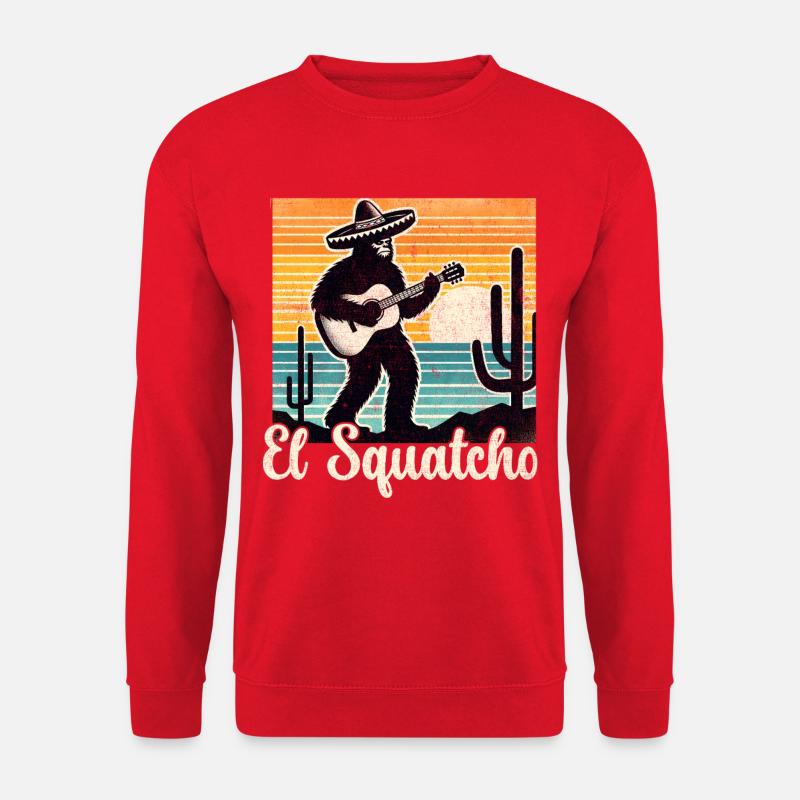 El Squatcho Guitarra Sunset - Unisex Pullover - Rot