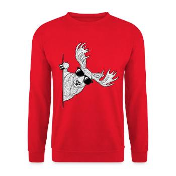 Mosses with sunglasses - Unisex Sweatshirt - red - Front - Alina (178cm) & Michal (187cm)