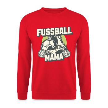Soccer Mom Retro Look Design - Unisex Sweatshirt - red - Front - Alina (178cm) & Michal (187cm)