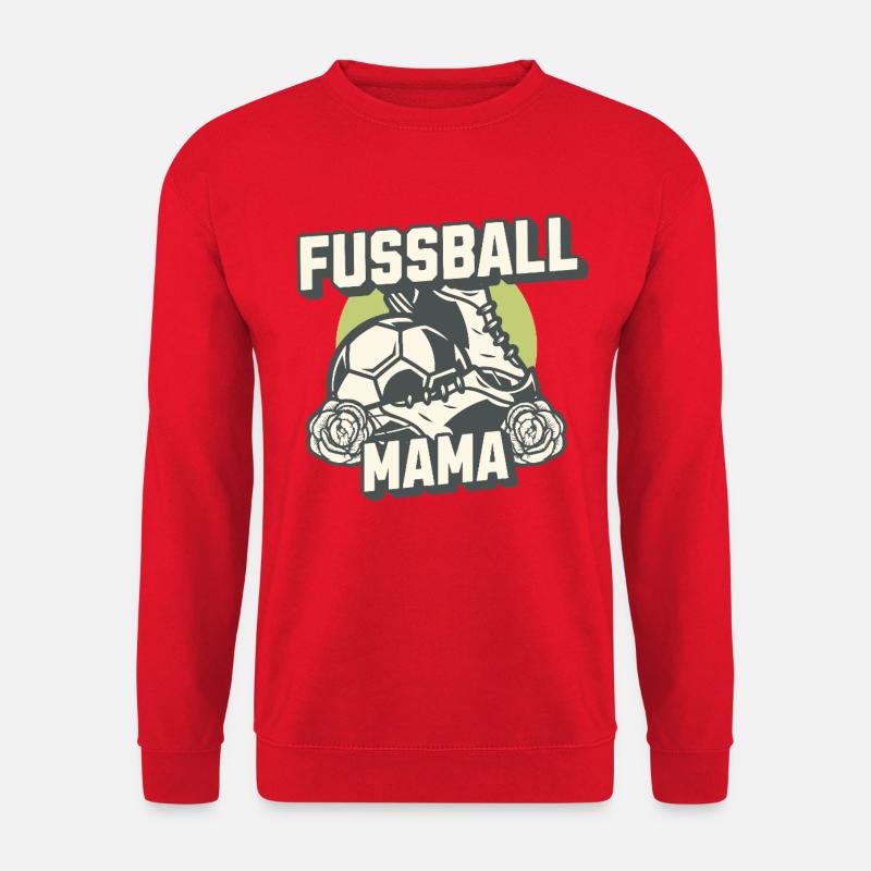 Fussball Mama Retro Look Design - Unisex Pullover - Rot
