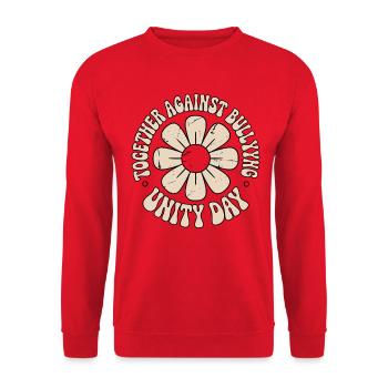 Ensemble contre le harcèlement - Sweat-shirt Unisexe - rouge - Devant - Alina (178cm) & Michal (187cm)