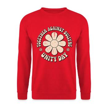 Ensemble contre le harcèlement - Sweat-shirt Unisexe - rouge - Devant - Alina (178cm) & Michal (187cm)