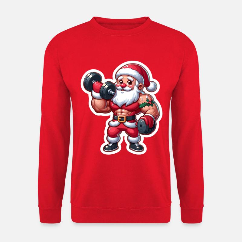Muscle Santa Strength Training - Unisex Sweatshirt - red