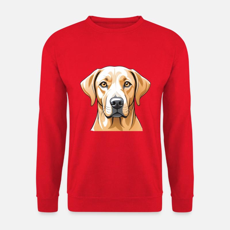 Labrador Kopfbild Illustration - Unisex Pullover - Rot