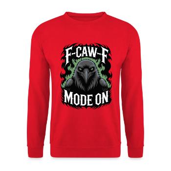 F Caw Mode F sur Ravenfire - Sweat-shirt Unisexe - rouge - Devant - Alina (178cm) & Michal (187cm)