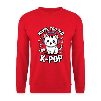 K-Pop Lustig Korea Musik - Unisex Pullover - Rot - Vorne - Alina (178cm) & Michal (187cm)