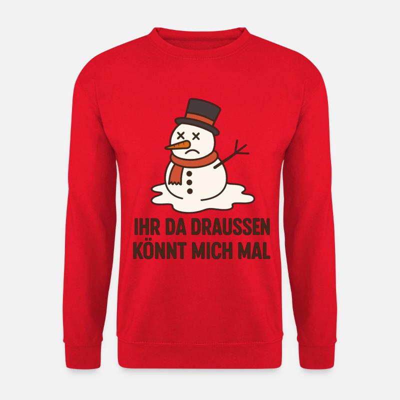 Kummer Schneemann Spruchdesign Weihnachten Santa - Unisex Pullover - Rot
