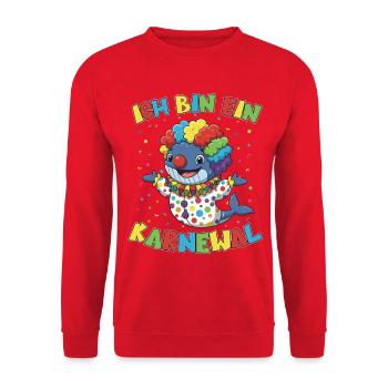 Carnival Carnival Costume, Karnewal, Fasnacht - Unisex Sweatshirt - red - Front - Alina (178cm) & Michal (187cm)