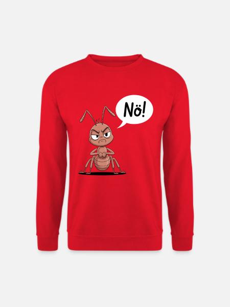 Funny Ant Says No - Unisex Sweatshirt - red