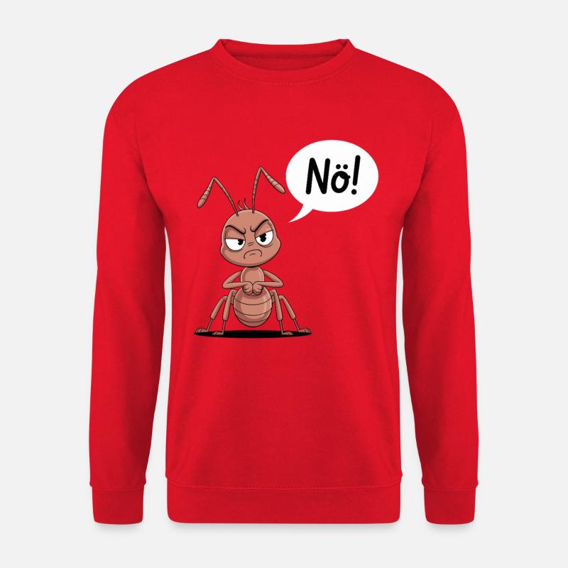 Witzige Ameise Sagt Nö - Unisex Pullover - Rot