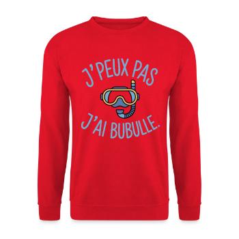 I can't, I have Bubulle Humor scuba diving - Unisex Sweatshirt - red - Front - Alina (178cm) & Michal (187cm)