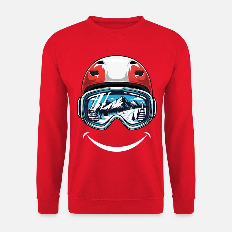 Skihelm Rot Weiß Österreich - Unisex Pullover - Rot