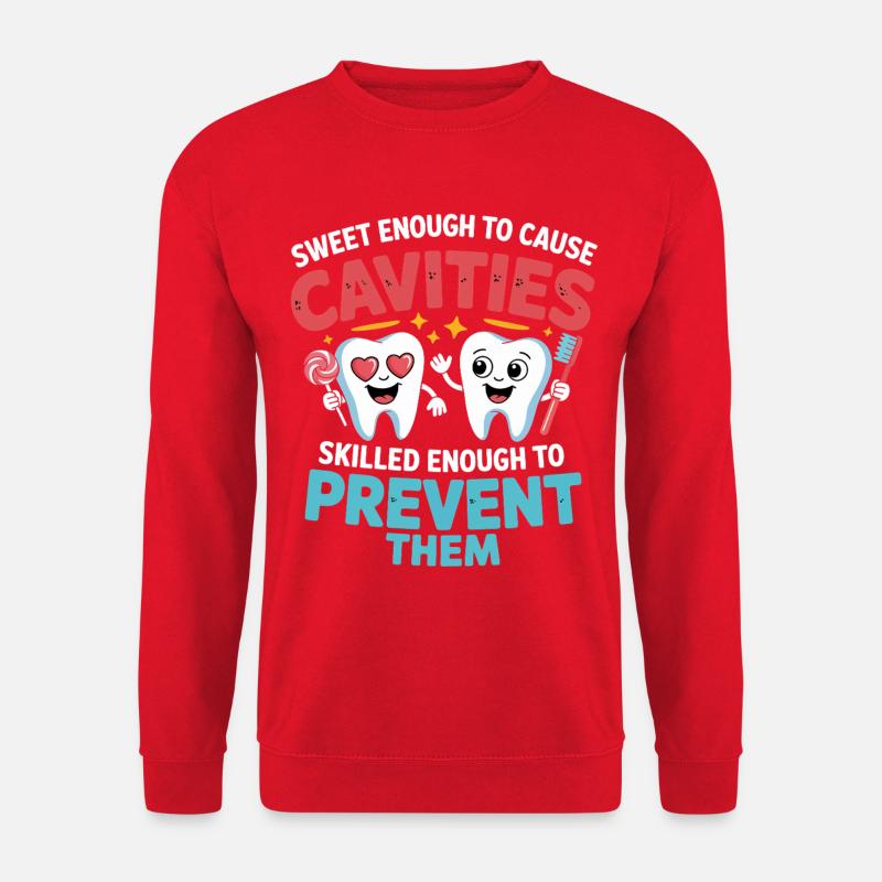 Protect Tooth Decay Heroes Teeth - Unisex Sweatshirt - red