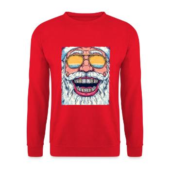 Père Noël Cool Noël - Sweat-shirt Unisexe - rouge - Devant - Alina (178cm) & Michal (187cm)