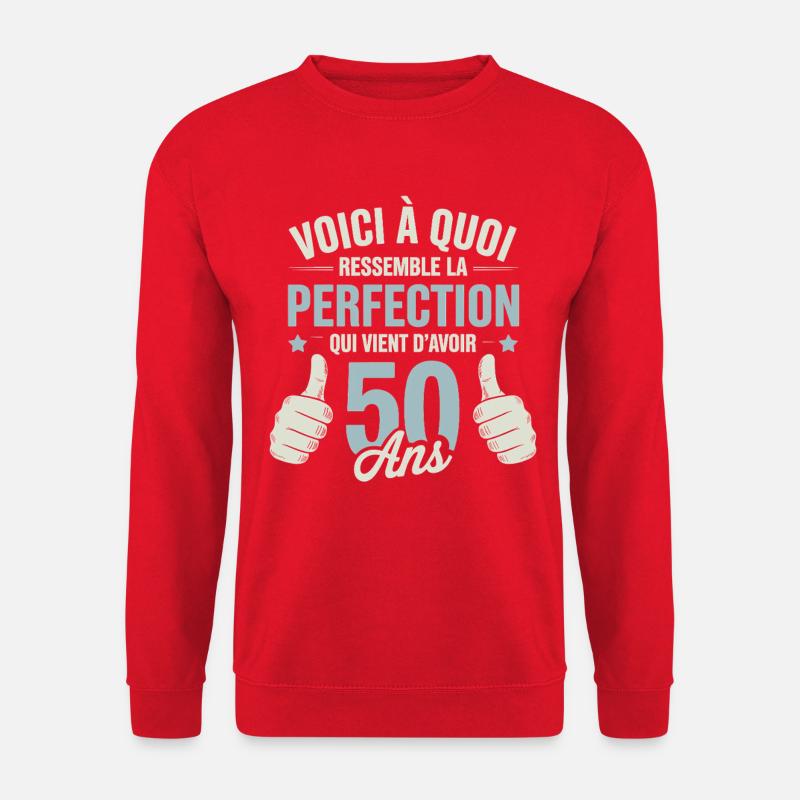 So sieht 50 Jahre alte Perfektion aus - Unisex Pullover - Rot