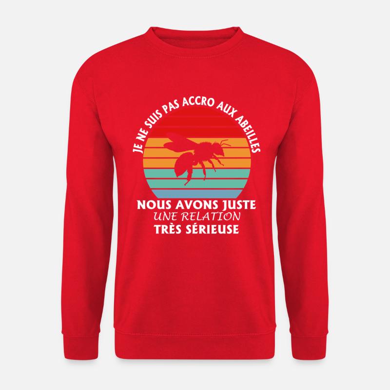 I'm not addicted to bees - Unisex Sweatshirt - red