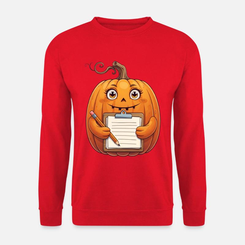 Kürbis Notizheld Halloween - Unisex Pullover - Rot