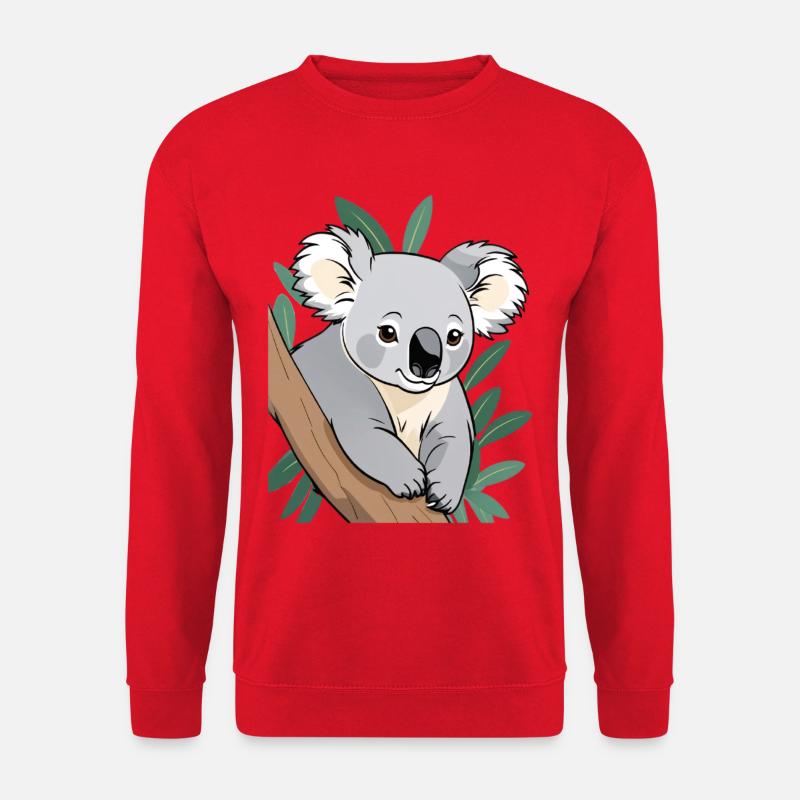 Koala am Ast Cartoon - Unisex Pullover - Rot