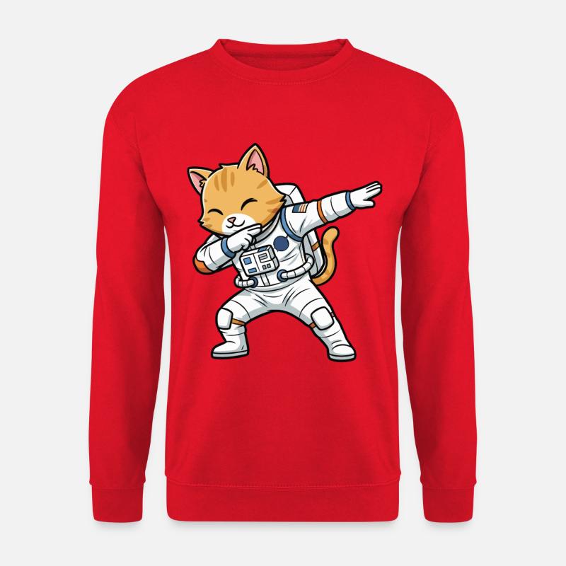 Astronauten Katzen Dab - Unisex Pullover - Rot