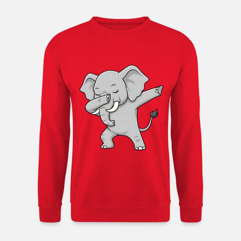 Cooler Elefant im Dabbing-Style - Unisex Pullover - Rot