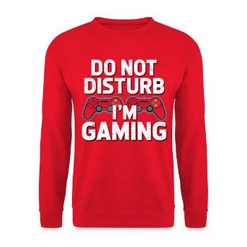Ne pas déranger Je joue - Sweat-shirt Unisexe - rouge - Devant - Alina (178cm) & Michal (187cm)
