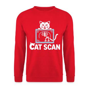 Cat Scan Graphique à rayons X pour chat - Sweat-shirt Unisexe - rouge - Devant - Alina (178cm) & Michal (187cm)
