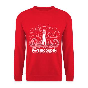 Pays Bigouden Bretagne Pride Tradition Finistère - Unisex Pullover - Rot - Vorne - Alina (178cm) & Michal (187cm)