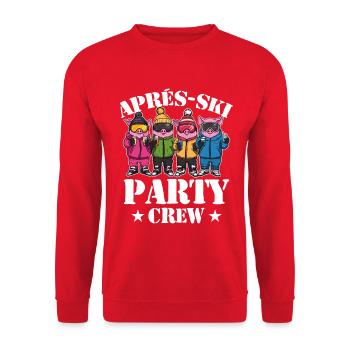 Après-ski Party Crew Pig - Sweat-shirt Unisexe - rouge - Devant - Alina (178cm) & Michal (187cm)