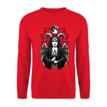 Lilith Démon Occultisme Art Occulte Pentagramme - Sweat-shirt Unisexe - rouge - Devant - Alina (178cm) & Michal (187cm)