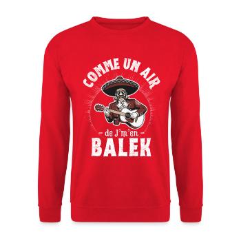 Comme un air de Balek - Humour gift idea - Unisex Sweatshirt - red - Front - Alina (178cm) & Michal (187cm)