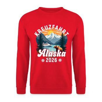 Croisière Alaska 2026 - Sweat-shirt Unisexe - rouge - Devant - Alina (178cm) & Michal (187cm)