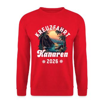 Canary Islands Cruise 2026 - Unisex Sweatshirt - red - Front - Alina (178cm) & Michal (187cm)